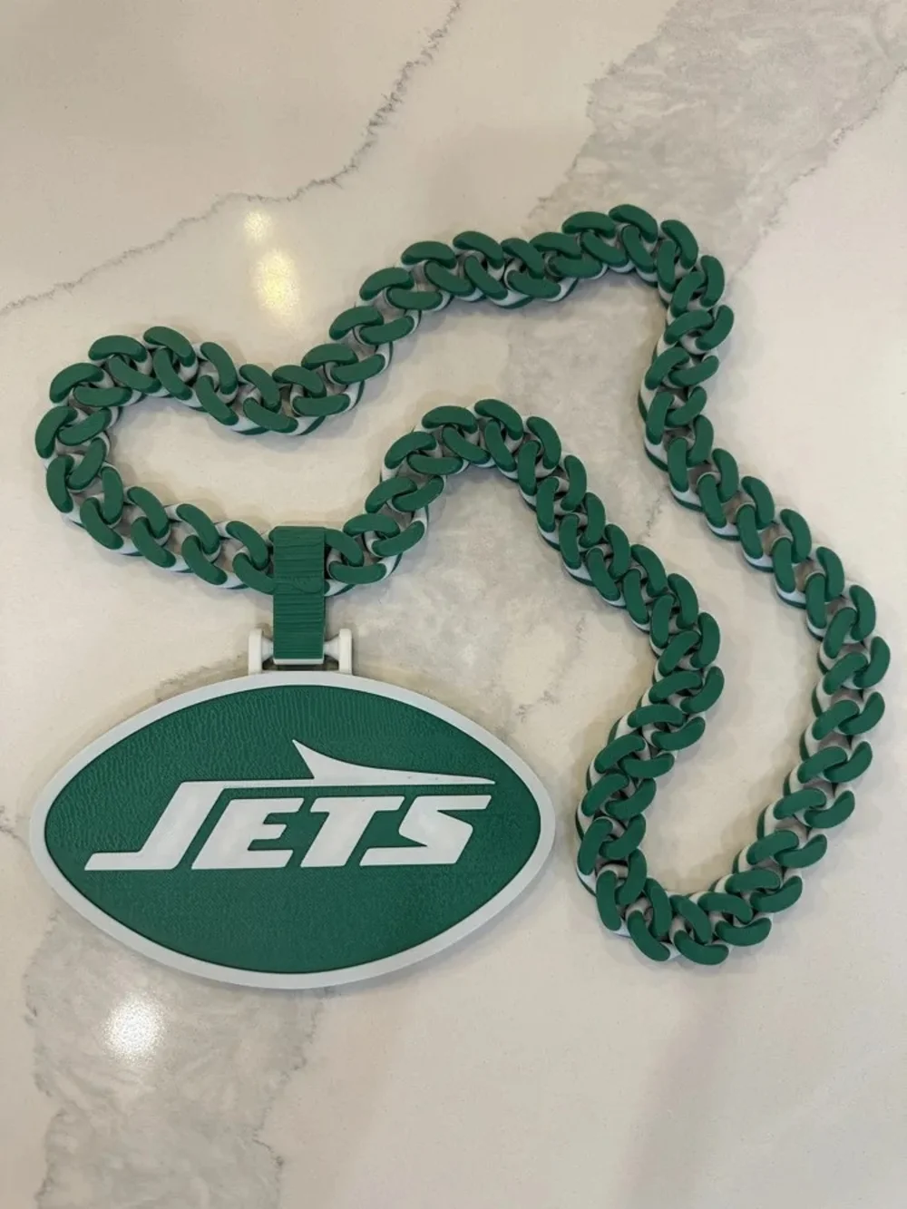3d Printed New York Jets Green Fan Phone Charm Necklace Hype Chain